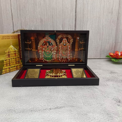 onesilver.in gift set Lord Balaji & Padmavati Gift Box 8x4 Lord Balaji & Padmavati Gift Box 8x4