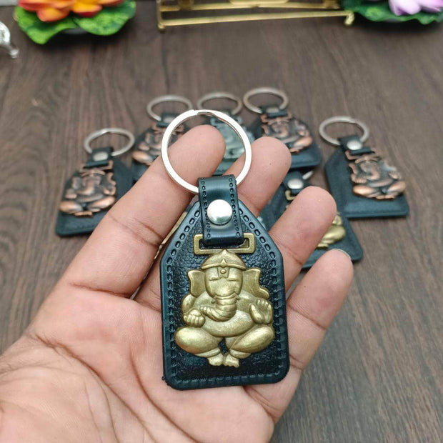onesilver.in Gold Ganesha Key Chain 1Pc Ganesha Key Chain 1Pc