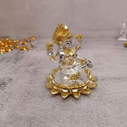 onesilver.in idol Lakshmi Idol Goldish Silver TT 3.2"