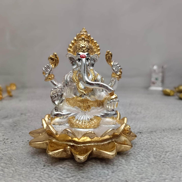onesilver.in idol Lotus Ganesh Idol TT 3.2"