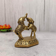 Brass Couple Elephants Idol - onesilver.in