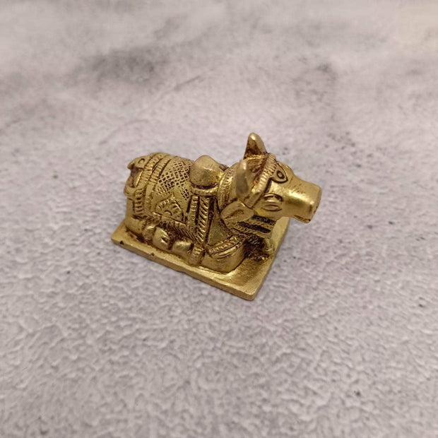 onesilver.in idols Brass Nandi Idol 1.5" Brass Nandi Idol 1.5"