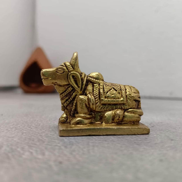onesilver.in idols Brass Nandi Idol 1.5" Brass Nandi Idol 1.5"