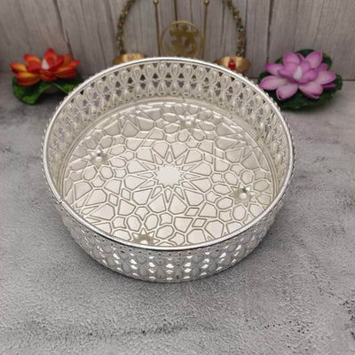 onesilver.in Pooja Basket Gs Butta Round Tray 6213 Gs Butta Round Tray 6213