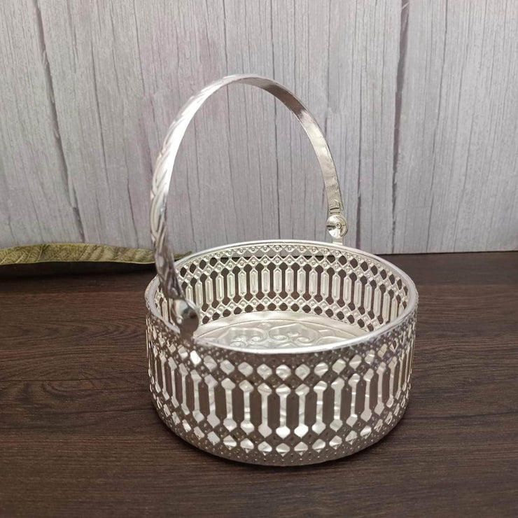 onesilver.in Pooja Basket Gs Floral Basket Round Gs Floral Basket Round