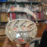 onesilver.in Pooja Basket Gs Floral Basket Round Tray 5419 Gs Floral Basket Round Tray 5419