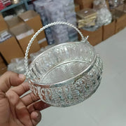 onesilver.in Pooja Basket Gs Floral Basket Round Tray Gs Floral Basket Round Tray