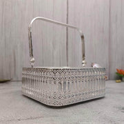 onesilver.in Pooja Basket Gs Floral Basket Square Gs Floral Basket Square