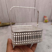 onesilver.in Pooja Basket Gs Floral Basket Square Gs Floral Basket Square