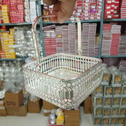 onesilver.in Pooja Basket Gs Floral Basket Square Gs Floral Basket Square