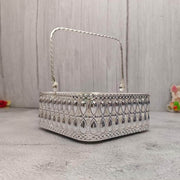 onesilver.in Pooja Basket Gs Floral Basket Square Gs Floral Basket Square