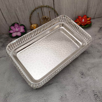onesilver.in Pooja Basket Gs Reactangle Tray 7188 Gs Reactangle Tray 7188