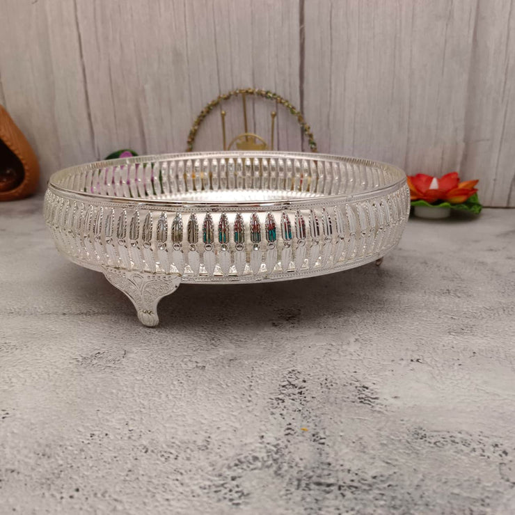 onesilver.in Pooja Basket Gs Round Tray 7186 Gs Round Tray 7186