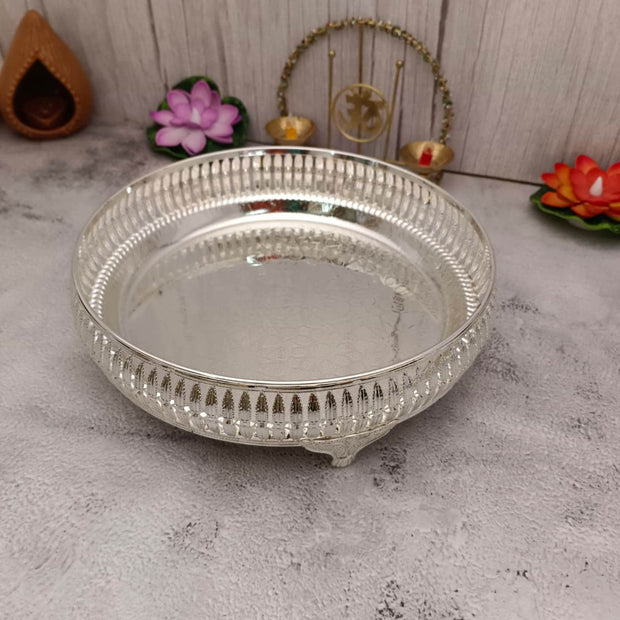 onesilver.in Pooja Basket Gs Round Tray 7186 Gs Round Tray 7186