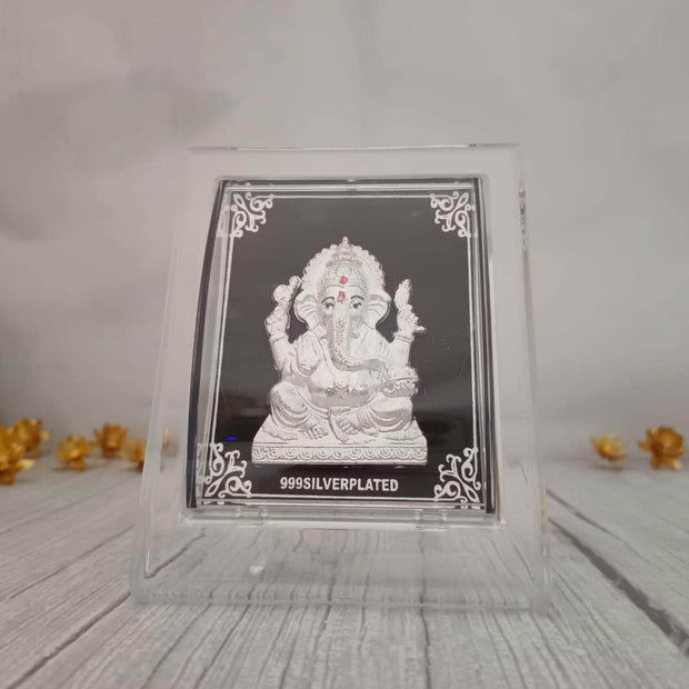 onesilver.in silver 999 Silver 3D Ganesha Frame 5"