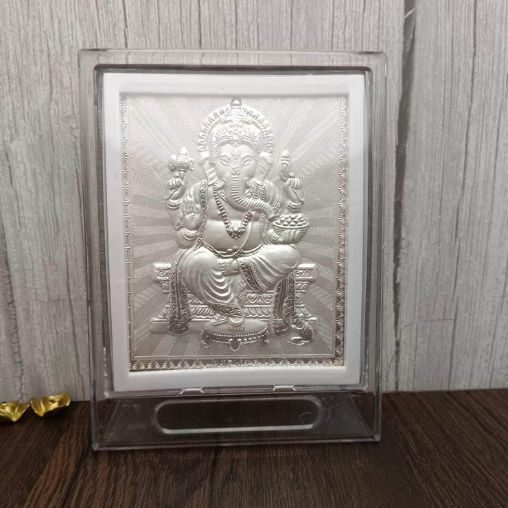 onesilver.in silver 999 Silver Ganesha Stand 6.5"