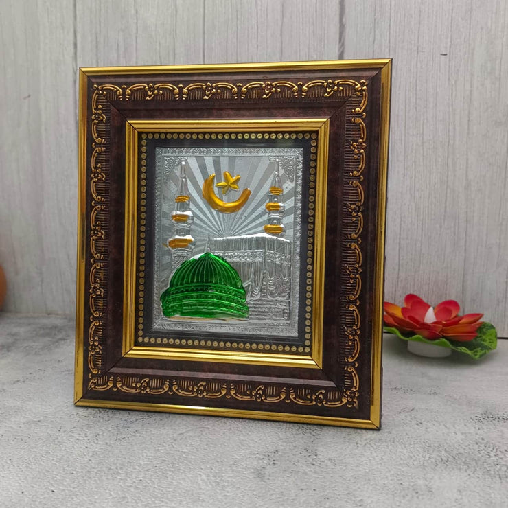 onesilver.in silver 999 Silver Mecca Madina Frame 8" inch 999 Silver Mecca Madina Frame 8" inch