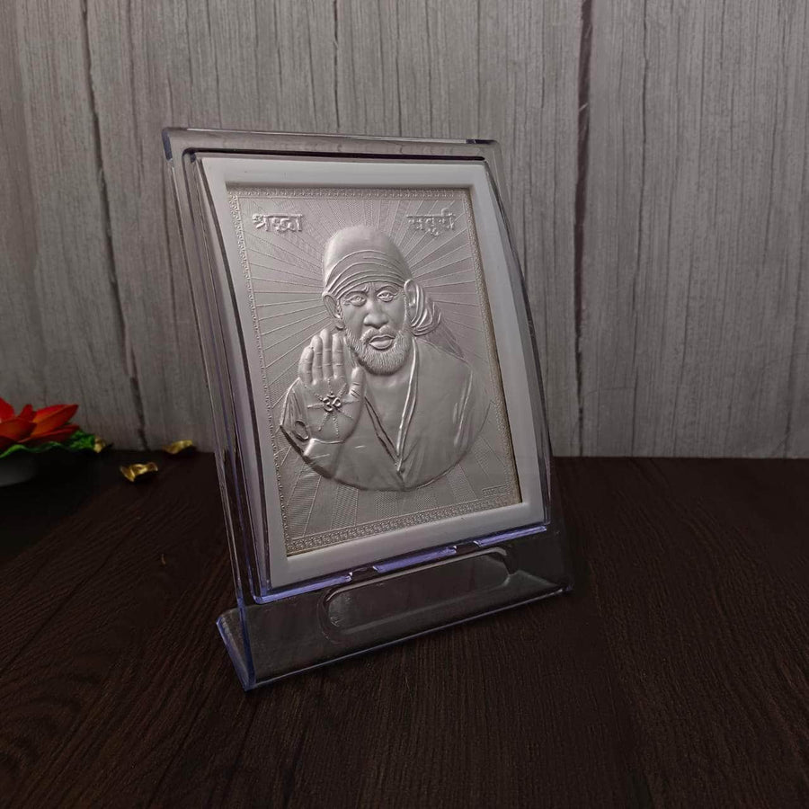 999 Silver Sai Baba Stand 6.5