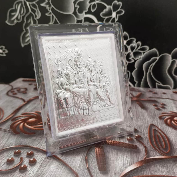onesilver.in silver 999 Silver Shiv Parivar Stand 4.5" 999 Silver Shiv Parivar Stand 4.5"