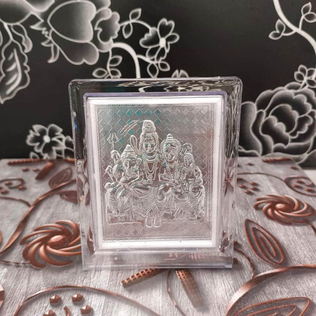 onesilver.in silver 999 Silver Shiv Parivar Stand 4.5" 999 Silver Shiv Parivar Stand 4.5"