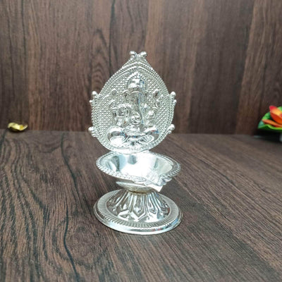 onesilver.in Silver Diya GS Ganesha Tube Diya