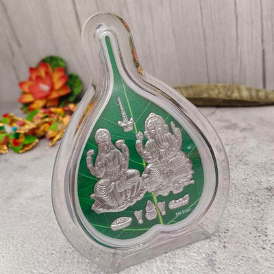 onesilver.in silver Lakshmi Ganesha 999 Silver Leaf Stand Lakshmi Ganesha/Radha Krishna/Rama/Krishna/Balaji 999 Silver Leaf Stand Lakshmi Ganesha/Radha Krishna/Rama/Krishna/Balaji