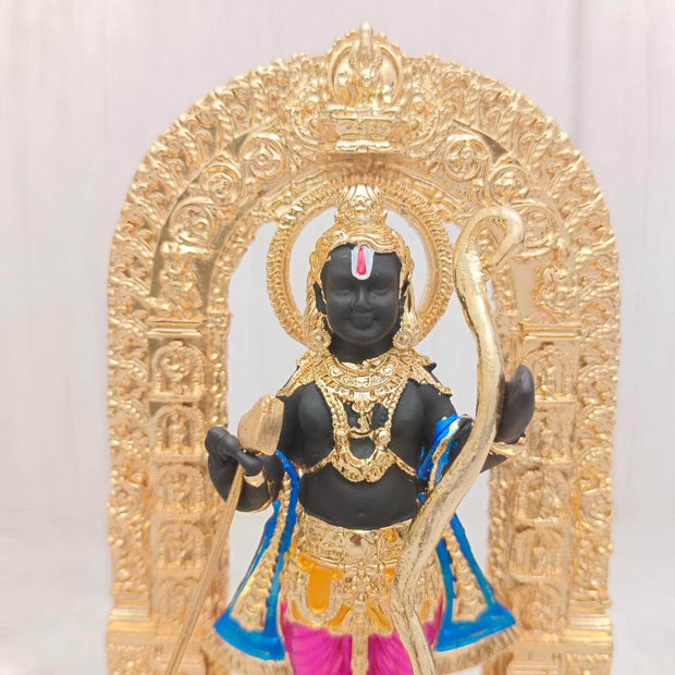 onesilver.in Terrracotta Black Gold Ayodhya Ram Lalla Idol TT