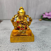 onesilver.in Terrracotta Gold Ganesh Idol TT 2.5" Inches Ganesh Idol TT 2.5" Inches