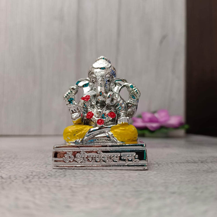 onesilver.in Terrracotta Silver Ganesh Idol TT 2.5" Inches Ganesh Idol TT 2.5" Inches