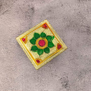 onesilver.in wooden peetha Gold Leaf Peetha 2" x 2" Gold Leaf Peetha 2" x 2"