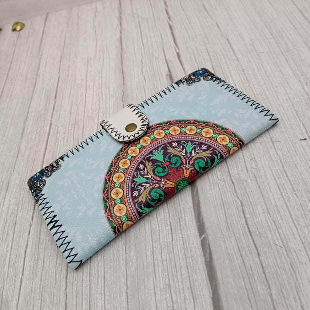 onesilver leather wallet Sky Blue Colour Floral Mugga Womens Wallet
