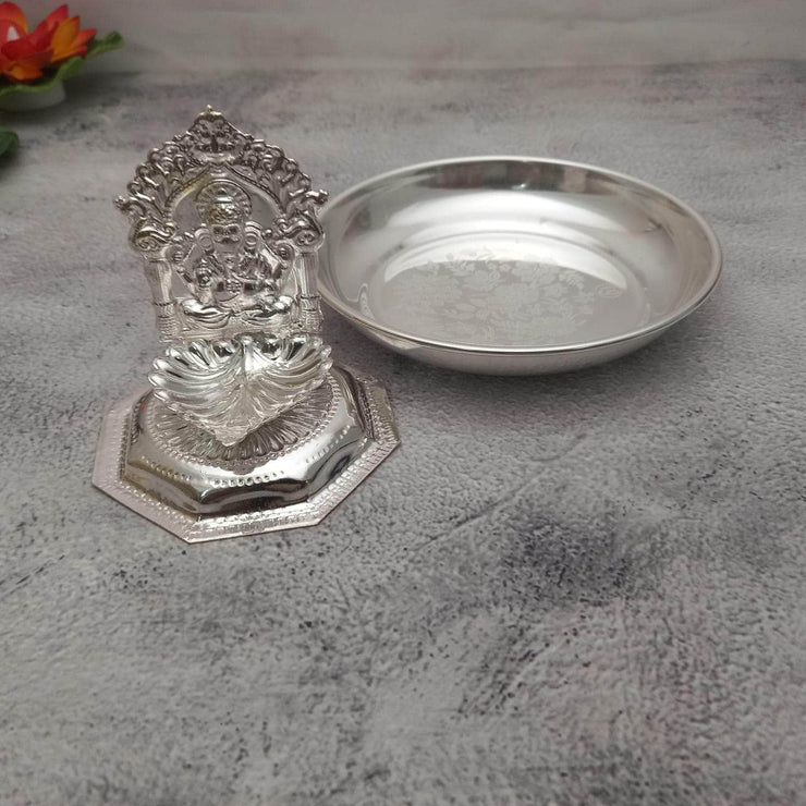 onesilver panchapatra GS Ganesha Deepa With Plate