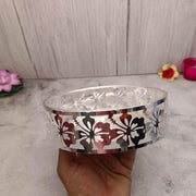 onesilver Pooja Tray GS Lotus Flower Design Tray GS Lotus Flower Design Tray