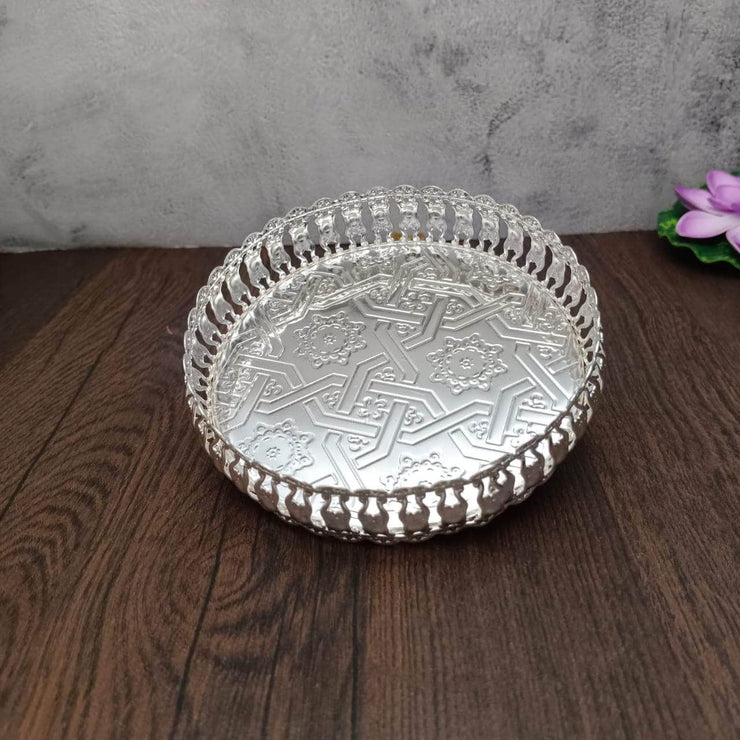 onesilver Pooja Tray GS Muggu Designer Tray C5099