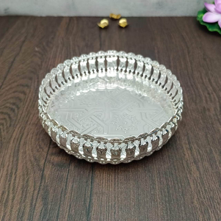 onesilver Pooja Tray GS Muggu Designer Tray C5099