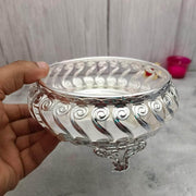 onesilver Pooja Tray GS Pooja Round Leaf Stand Tray GS Pooja Round Leaf Stand Tray