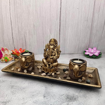 Onesilver RESIN IDOL Ganesh Resin Candle Stand GT96