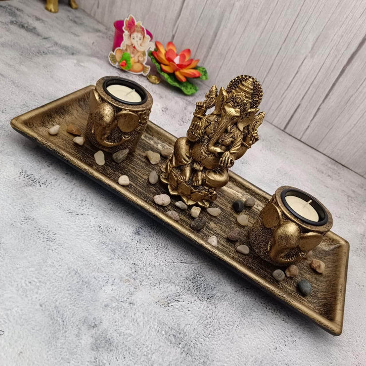 Onesilver RESIN IDOL Ganesh Resin Candle Stand GT96