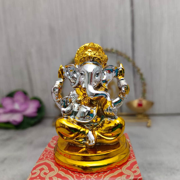 Onesilver Terrracotta TT Goldi Silver Ganesha Idol 1 Pc TT Goldi Silver Ganesha Idol 1 Pc