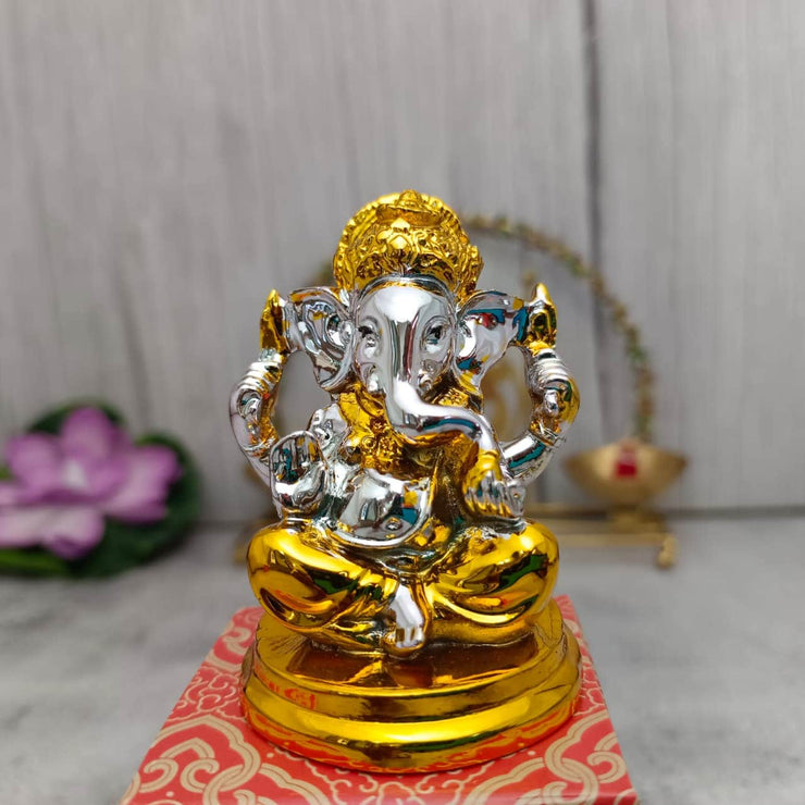 Onesilver Terrracotta TT Goldi Silver Ganesha Idol 1 Pc TT Goldi Silver Ganesha Idol 1 Pc