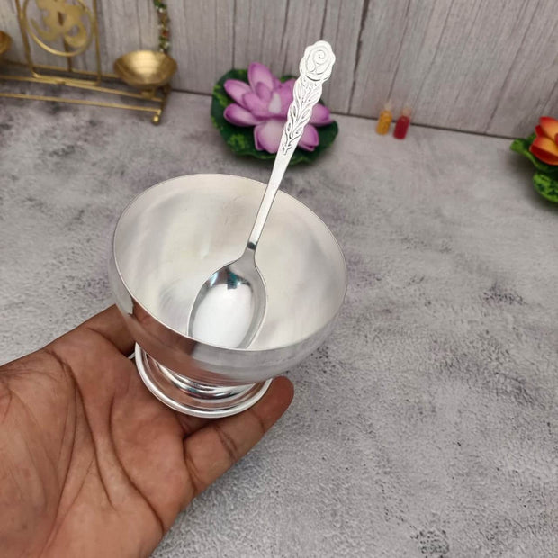 onesilver white metal Gs Round Bowl Spoon 1Pc Gs Round Bowl Spoon 1Pc