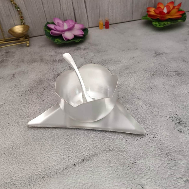 onesilver white metal Gs Salt Flower Cup Spoon Set Gs Salt Flower Cup Spoon Set