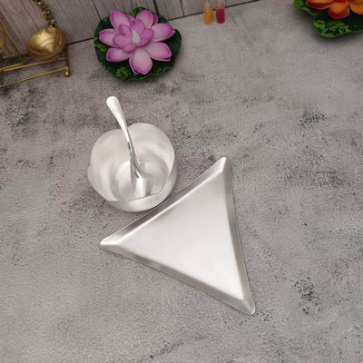 onesilver white metal Gs Salt Flower Cup Spoon Set Gs Salt Flower Cup Spoon Set