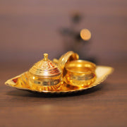 onesilver Agarbatti stand Brass kumkum set