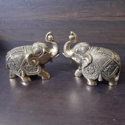 onesilver deepam Brass Elephant pair4.5 inches