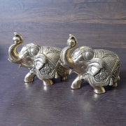 onesilver deepam Brass Elephant pair5 inches
