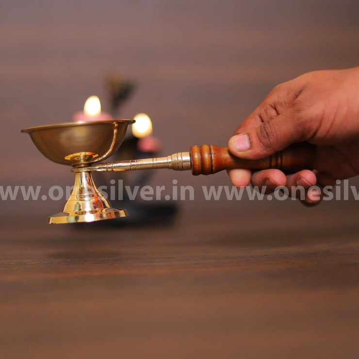 onesilver Harathi Brass Dhoop Arati Big