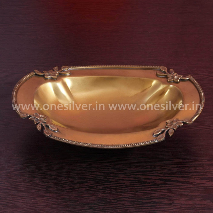 onesilver.in bowl Brass Salver tray