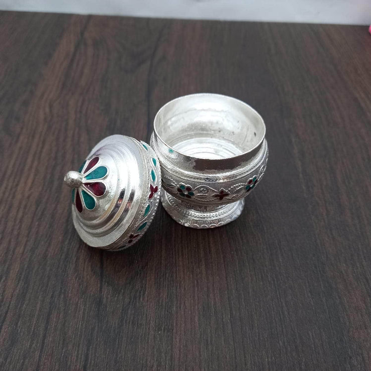 onesilver.in box Kumkum Pot With Lid