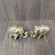 onesilver.in Brass Antique Brass Elephant Pair